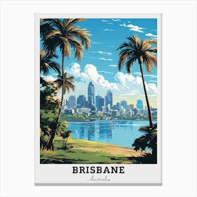 Brisbane Skyline Travel 1 Canvas Print