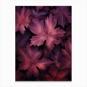 Autumn Maple Leaves Wallpaper Canvas Print