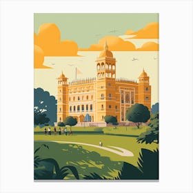 Lucknow India Travel Illustration 4 Canvas Print