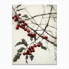 Holly Berries 2 Canvas Print