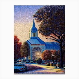 Plano, City Us  Pointillism Canvas Print