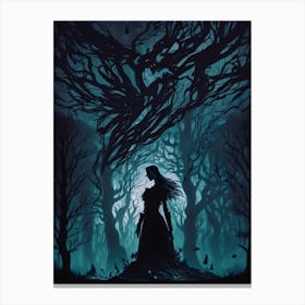 Shadow Forest Lady Canvas Print