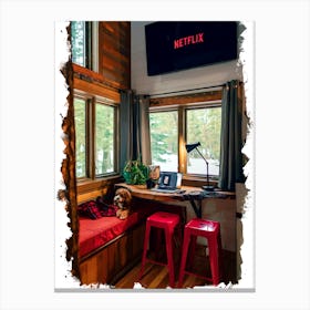 Tiny House Living Room Canvas Print