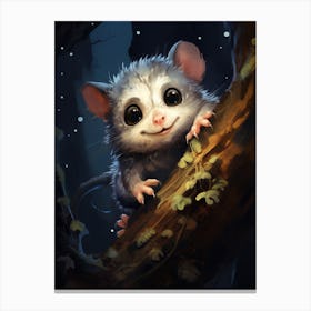 Adorable Chubby Nocturnal Possum 2 Canvas Print