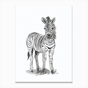 B&W Zebra Canvas Print