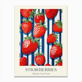 Marche Aux Fruits Strawberries Fruit Summer Illustration 5 Canvas Print