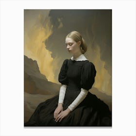 'The Girl In Black' Canvas Print