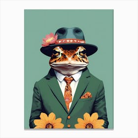 Frog In A Suit (3) Canvas Print