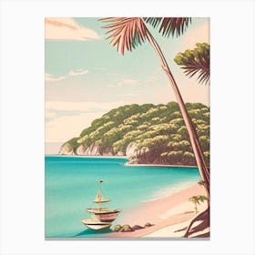 Great Keppel Island Australia Vintage Sketch Tropical Destination Canvas Print