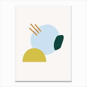 Midcentury Modern Shapes Abstract Poster 4 Canvas Print