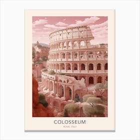 Colosseum Rome Italy Travel Poster Canvas Print