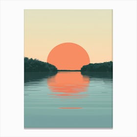 Sunset Over Water 6 Canvas Print