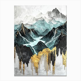 Tian Shan Splendor Marble Majesty Canvas Print