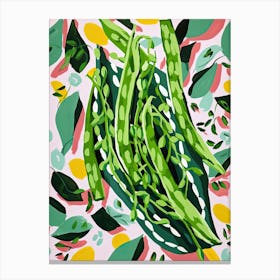 Sugar Snap Peas Summer Illustration 3 Canvas Print