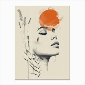 Woman'S Face Canvas Print