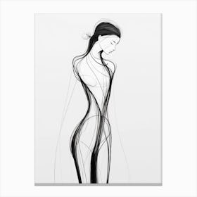 Abstract Drawing Of A Woman Canvas Print