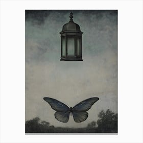 Butterfly And Lantern Canvas Print