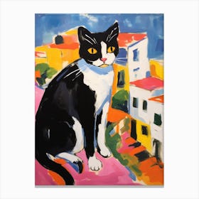 Painting Of A Cat In Agadir Morocco 2 Canvas Print