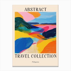 Abstract Travel Collection Poster Philippines 1 Canvas Print
