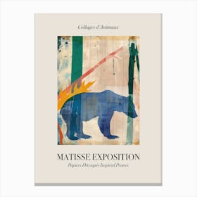 Bear 3 Matisse Inspired Exposition Animals Poster Canvas Print