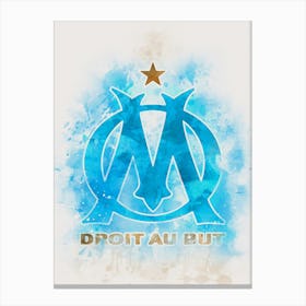 Marseille Brokem Glass Watercolor Canvas Print