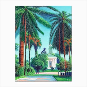 Miami Gardens, City Us  Pointillism Canvas Print
