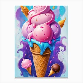 Ice Cream Cone Canvas Print