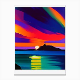 Nothern Lights Abstract Sunset Canvas Print