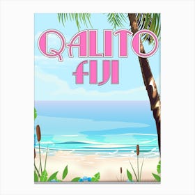 Quattro Fiji Beach Travel poster Canvas Print