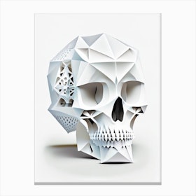 Skull With Geometric Designs Kawaii Canvas Print