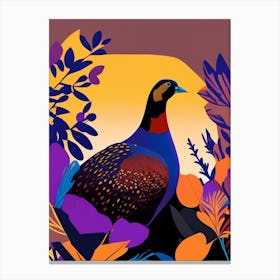 Grouse Pop Matisse 2 Bird Canvas Print