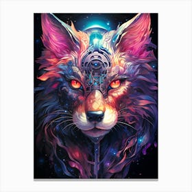 Psychedelic Fox Canvas Print