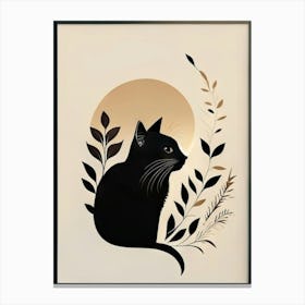 Cat Mininal portrait Canvas Print