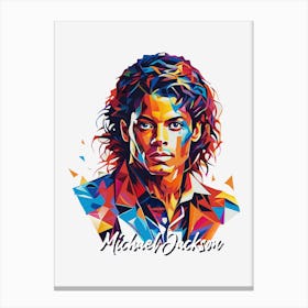 Michael Jackson 01 Portrait Music Icon Style WPAP Pop Art Canvas Print