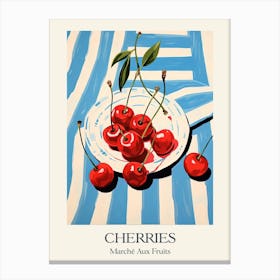 Marche Aux Fruits Cherries Fruit Summer Illustration 4 Canvas Print