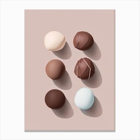Chocolate Truffles Candy Sweetie Simplicity Flower Canvas Print