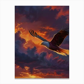 Eagle In Flight Canvas Print