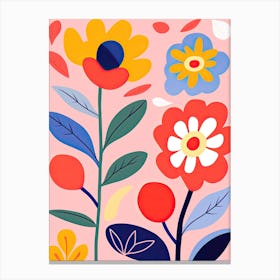 Blooms Of Brilliance; Whimsical Flower Market Canvas Print