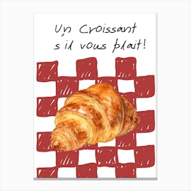 Un Croissant Canvas Print