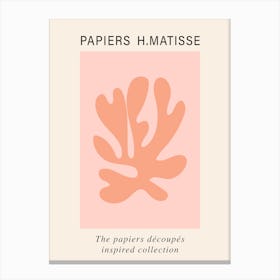 Matisse Cutout Pink Orange Poster Wall Art Canvas Print
