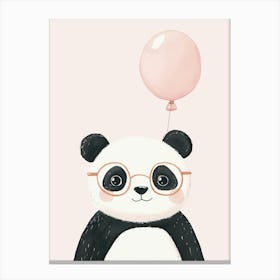 Panda Bear with balloon, nursery wall art, kids room prints, playroom decor Canvas Print