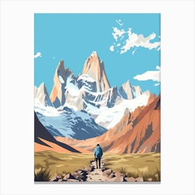Fitz Roy Trek Argentina 1 Hiking Trail Landscape Canvas Print