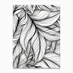 Seamless Pattern Of Leaves Canvas Print