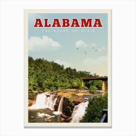 Alabama Travel Poster Canvas Print