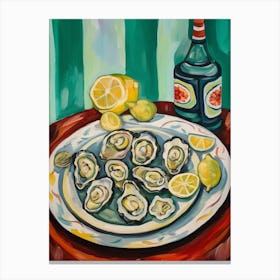 Oysters 2 Italian Still Life Painting Canvas Print