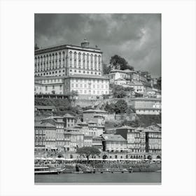 Porto, Ribeira Neighbour Portugal | Black and White Photography Canvas Print