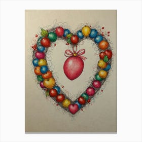 Christmas Heart Canvas Print