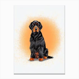 Gordon Setter Illustration dog Canvas Print