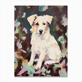A Shetland Sheepdog Dog Painting, Impressionist 3 Canvas Print