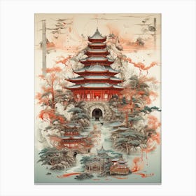 Chinese Calligraphy Illustration 3 Canvas Print